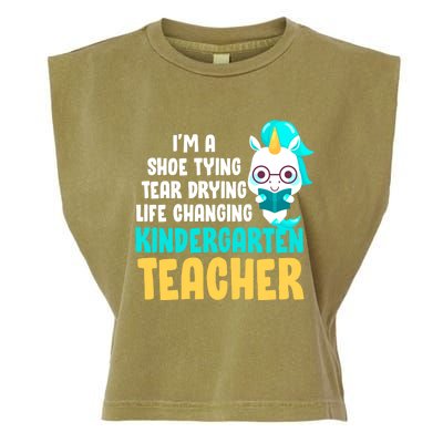 Kindergarten Preschool Teacher Kindergarten Teacher Cute Gift Garment-Dyed Women's Muscle Tee