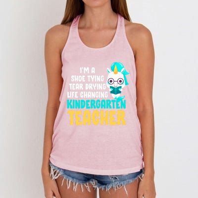 Kindergarten Preschool Teacher Kindergarten Teacher Cute Gift Women's Knotted Racerback Tank