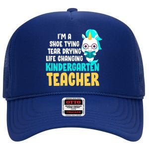 Kindergarten Preschool Teacher Kindergarten Teacher Cute Gift High Crown Mesh Back Trucker Hat