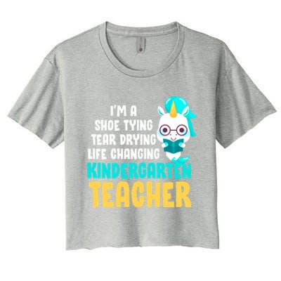 Kindergarten Preschool Teacher Kindergarten Teacher Cute Gift Women's Crop Top Tee