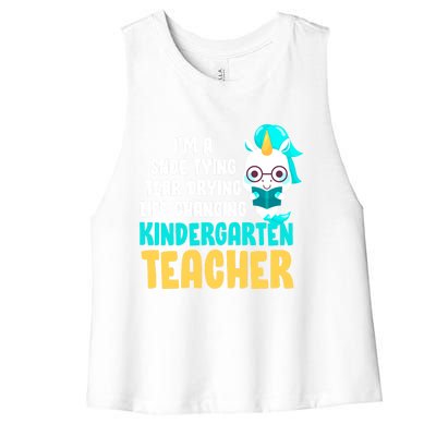 Kindergarten Preschool Teacher Kindergarten Teacher Cute Gift Women's Racerback Cropped Tank