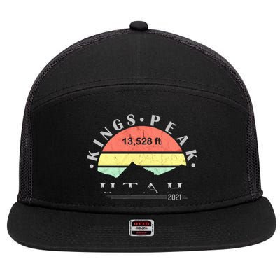 Kings Peak Utah 7 Panel Mesh Trucker Snapback Hat