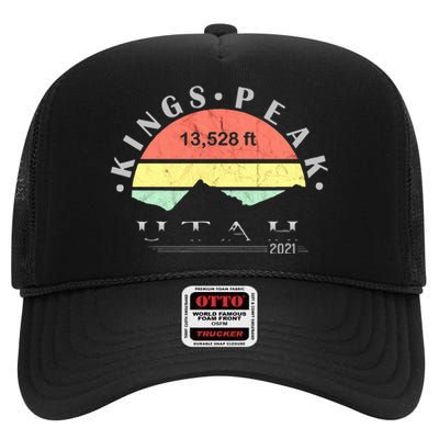 Kings Peak Utah High Crown Mesh Back Trucker Hat