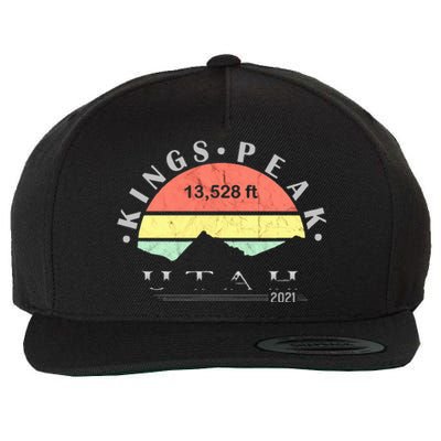 Kings Peak Utah Wool Snapback Cap