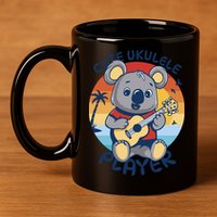 Koala Playing Ukulele 11oz C Handle Ceramic Mug