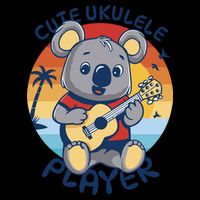 Koala Playing Ukulele Flatbill Hat