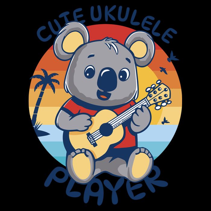 Koala Playing Ukulele Flatbill Hat