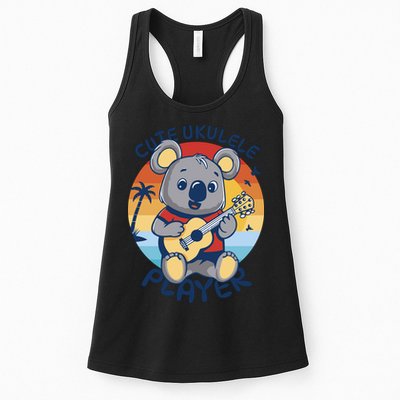 Koala Playing Ukulele Womens Tank Top