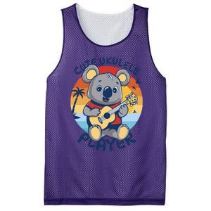 Koala Playing Ukulele Mesh Reversible Basketball Jersey Tank