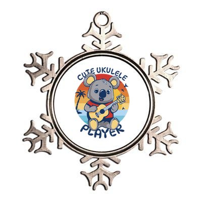 Koala Playing Ukulele Metallic Star Ornament