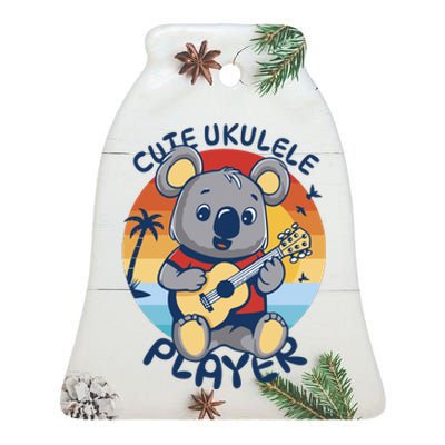 Koala Playing Ukulele Ceramic Bell Ornament