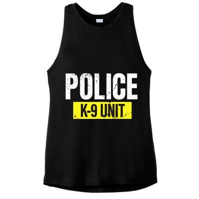 K9 Police Unit Dog Canine Officer Ladies PosiCharge Tri-Blend Wicking Tank