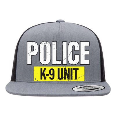 K9 Police Unit Dog Canine Officer Flat Bill Trucker Hat