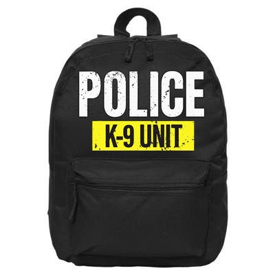 K9 Police Unit Dog Canine Officer 16 in Basic Backpack