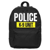 K9 Police Unit Dog Canine Officer 16 in Basic Backpack