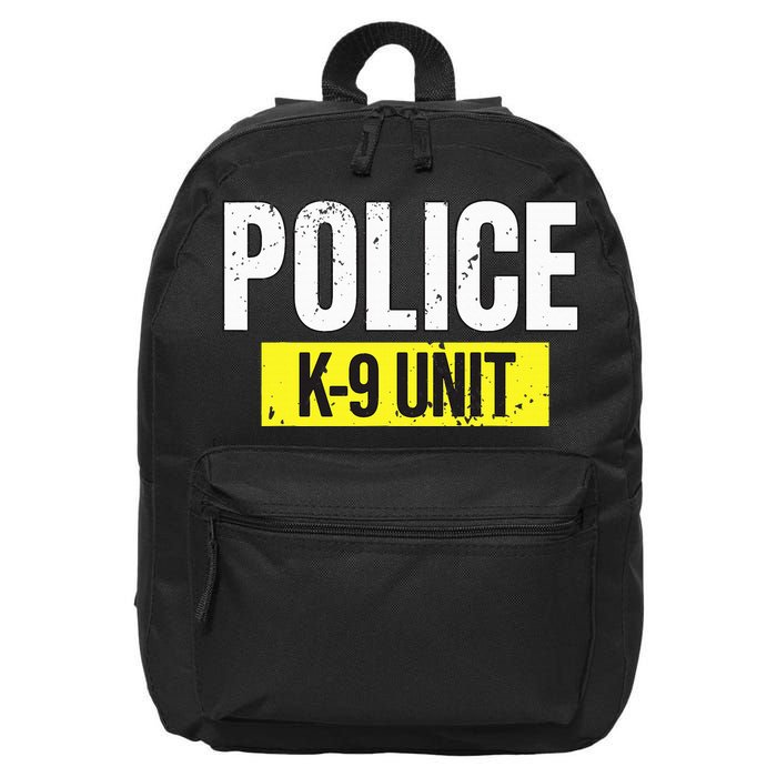 K9 Police Unit Dog Canine Officer 16 in Basic Backpack