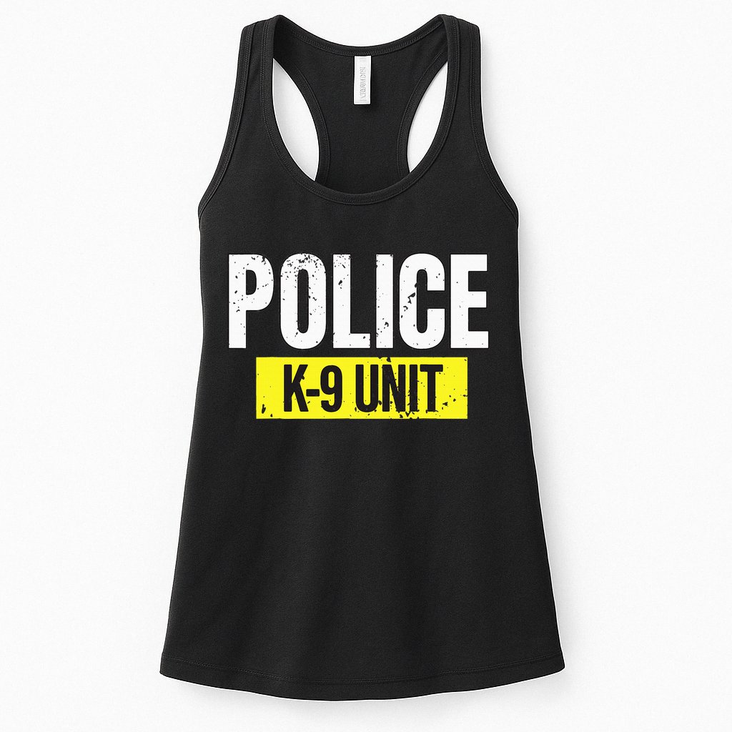 K9 Police Unit Dog Canine Officer Womens Tank Top
