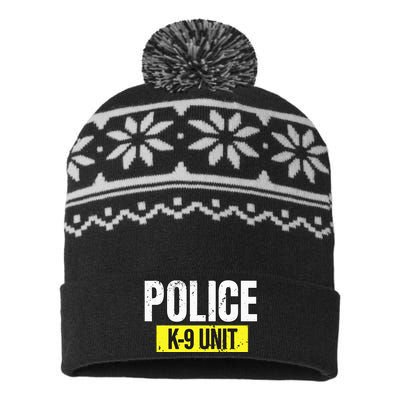 K9 Police Unit Dog Canine Officer USA-Made Snowflake Beanie