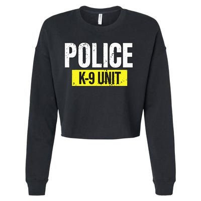 K9 Police Unit Dog Canine Officer Cropped Pullover Crew