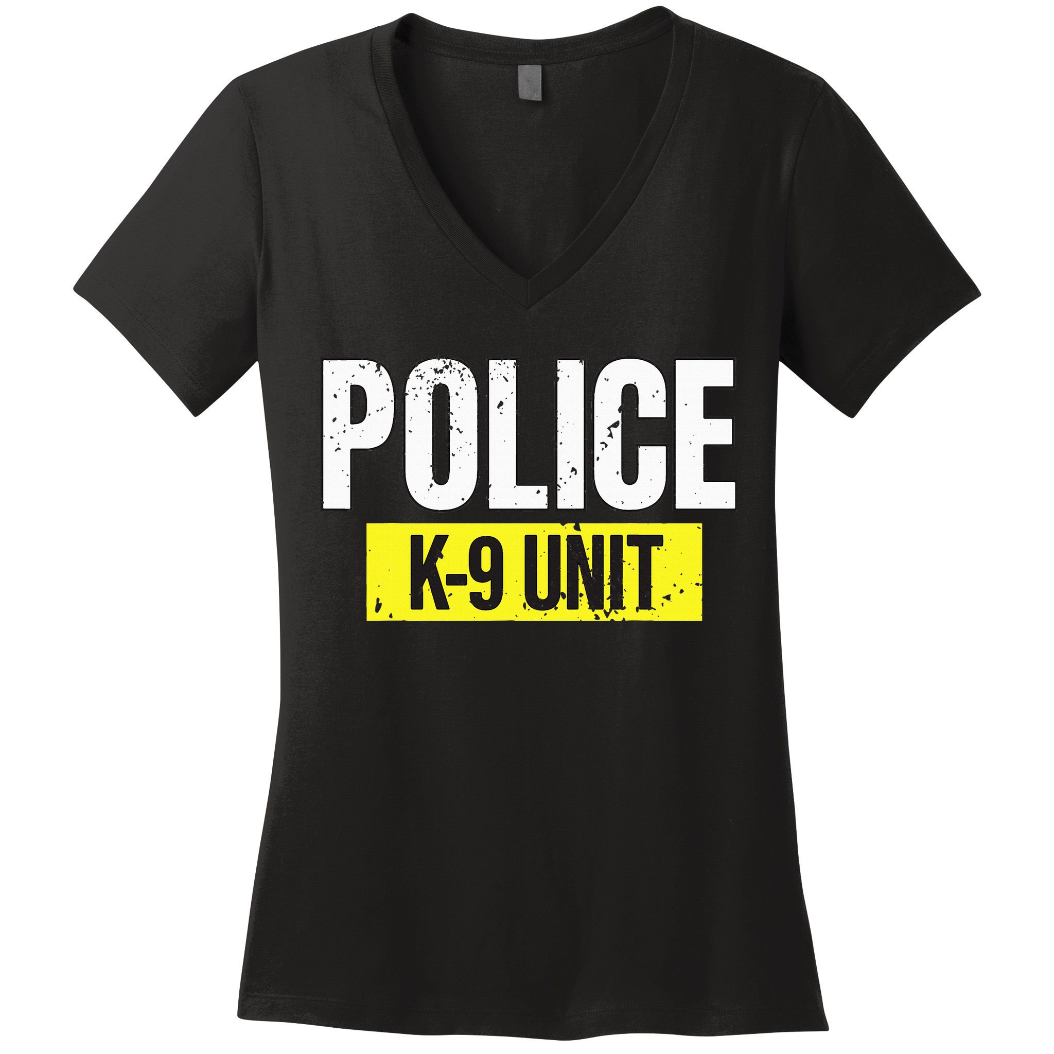 K9 Police Unit Dog Canine Officer Women's V-Neck T-Shirt