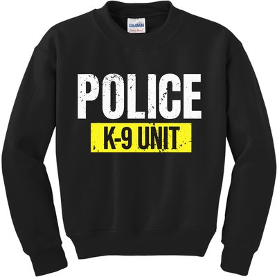 K9 Police Unit Dog Canine Officer Kids Sweatshirt