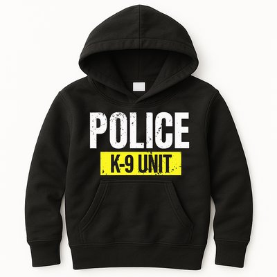K9 Police Unit Dog Canine Officer Kids Hoodie