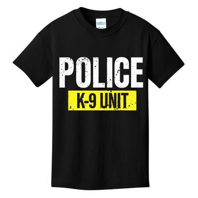 K9 Police Unit Dog Canine Officer Kids T-Shirt