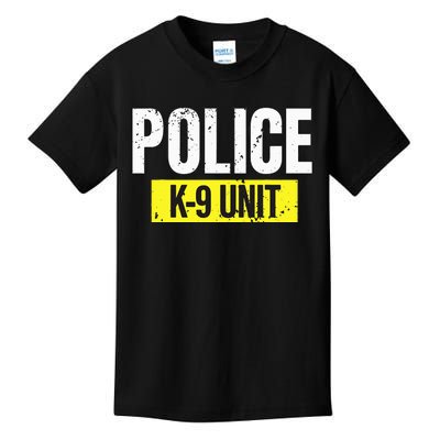 K9 Police Unit Dog Canine Officer Kids T-Shirt