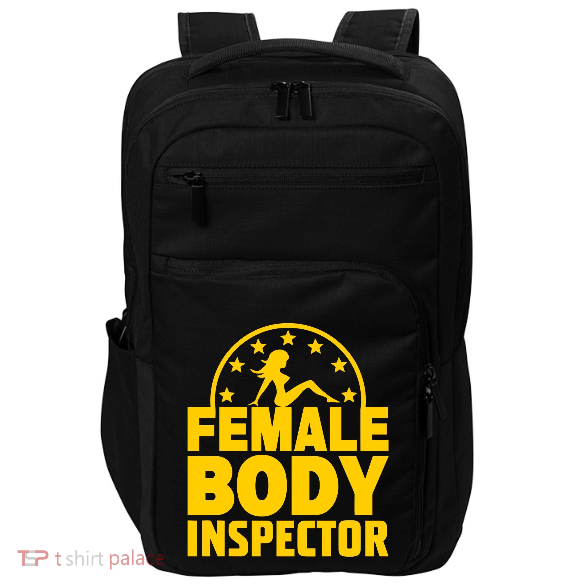 Kash Patel Wearing Female Body Inspector Impact Tech Backpack