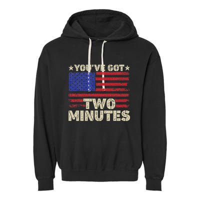Kash Patel YouVe Got Two Minutes Interview Quote Humor Garment-Dyed Fleece Hoodie