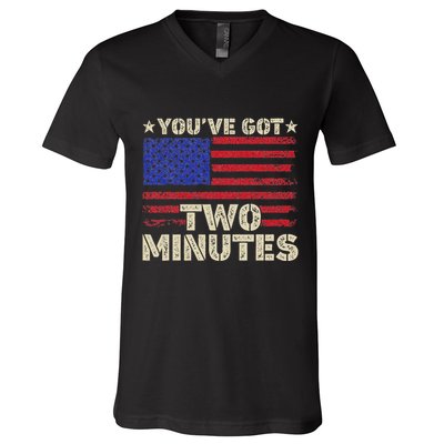 Kash Patel YouVe Got Two Minutes Interview Quote Humor V-Neck T-Shirt