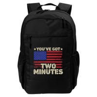 Kash Patel YouVe Got Two Minutes Interview Quote Humor Backpack