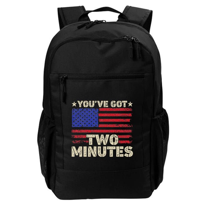Kash Patel YouVe Got Two Minutes Interview Quote Humor Backpack