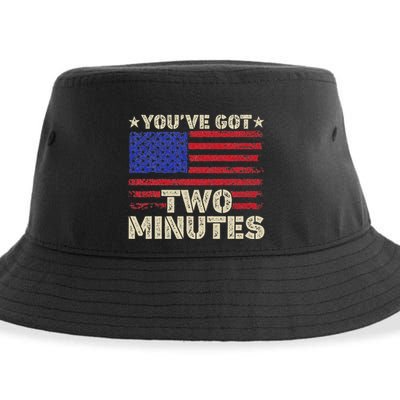 Kash Patel YouVe Got Two Minutes Interview Quote Humor Sustainable Bucket Hat