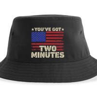 Kash Patel YouVe Got Two Minutes Interview Quote Humor Sustainable Bucket Hat