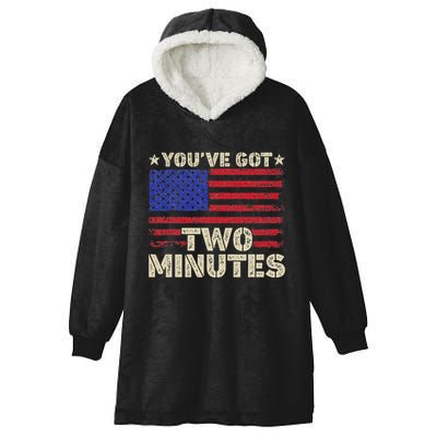 Kash Patel YouVe Got Two Minutes Interview Quote Humor Hooded Wearable Blanket