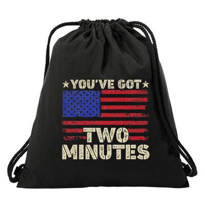 Kash Patel YouVe Got Two Minutes Interview Quote Humor Drawstring Bag