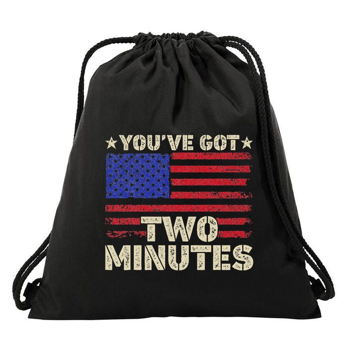 Kash Patel YouVe Got Two Minutes Interview Quote Humor Drawstring Bag
