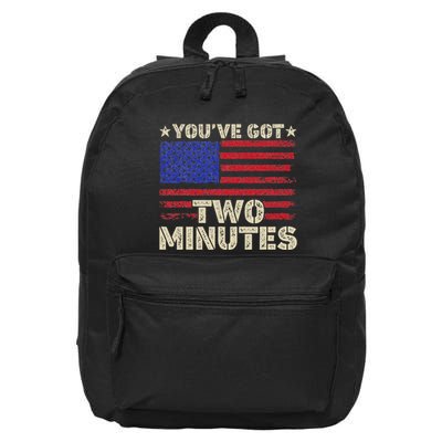 Kash Patel YouVe Got Two Minutes Interview Quote Humor 16 in Basic Backpack