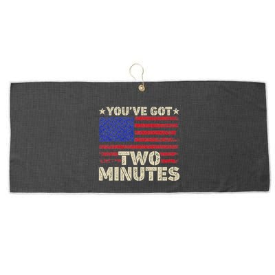 Kash Patel YouVe Got Two Minutes Interview Quote Humor Large Microfiber Waffle Golf Towel