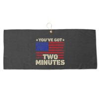 Kash Patel YouVe Got Two Minutes Interview Quote Humor Large Microfiber Waffle Golf Towel
