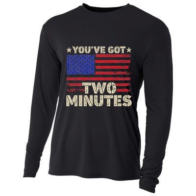 Kash Patel YouVe Got Two Minutes Interview Quote Humor Cooling Performance Long Sleeve Crew
