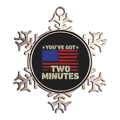 Kash Patel YouVe Got Two Minutes Interview Quote Humor Metallic Star Ornament
