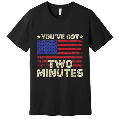 Kash Patel YouVe Got Two Minutes Interview Quote Humor Premium T-Shirt