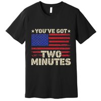 Kash Patel YouVe Got Two Minutes Interview Quote Humor Premium T-Shirt