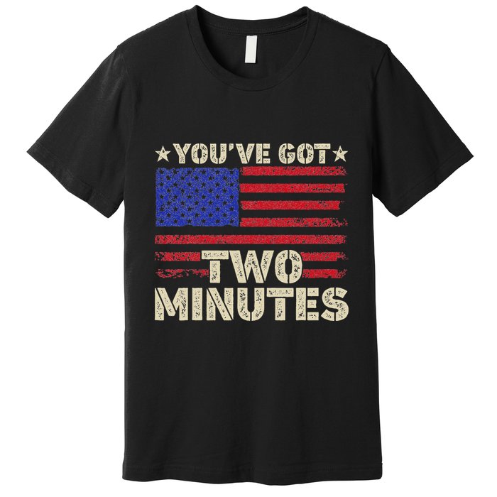 Kash Patel YouVe Got Two Minutes Interview Quote Humor Premium T-Shirt