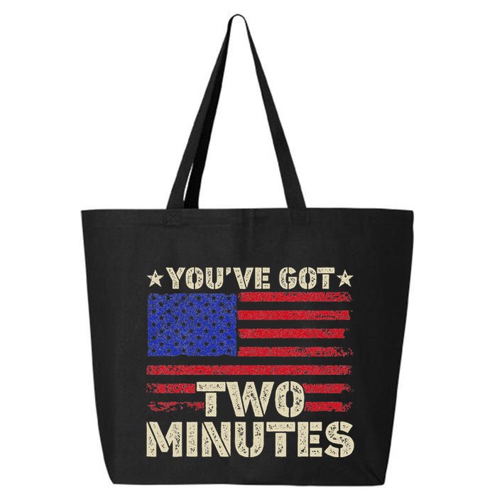 Kash Patel YouVe Got Two Minutes Interview Quote Humor 25L Jumbo Tote
