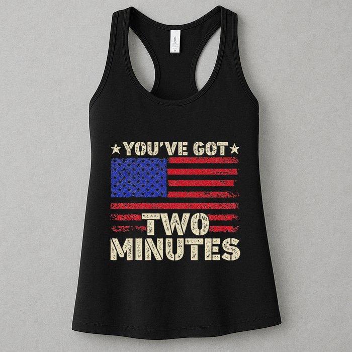 Kash Patel YouVe Got Two Minutes Interview Quote Humor Womens Tank Top