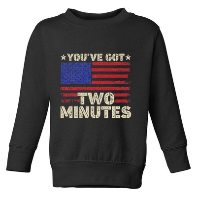 Kash Patel YouVe Got Two Minutes Interview Quote Humor Toddler Sweatshirt