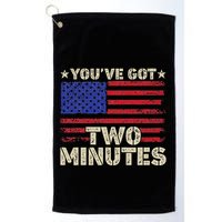 Kash Patel YouVe Got Two Minutes Interview Quote Humor Golf Towel